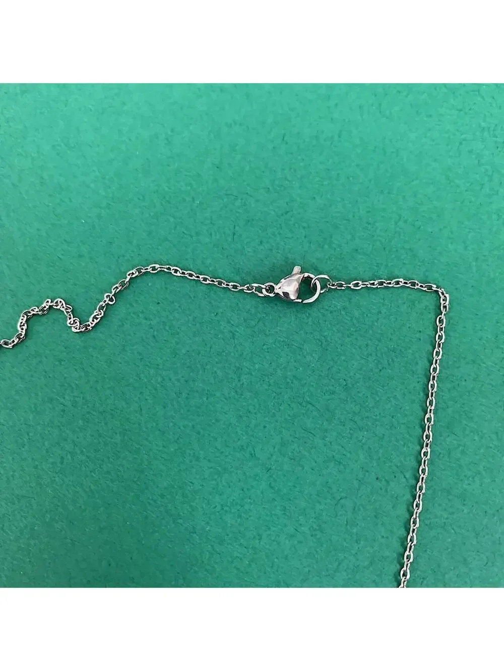 Stainless steel Silver Saint Marry rhinestone pendant y2k 90s style necklace